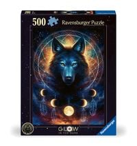 Produktbild: Erwachsenenpuzzle 500 Teile - Leuchtender Wolf