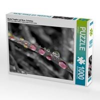 Produktbild: CALVENDO Puzzle Bunte Tropfen auf Gras, Colorkey | 1000 Teile Lege-Gr&ouml;&szlig;e 64x48cm Foto-Puzzle f&uuml;r gl&uuml;ckliche Stunden