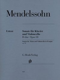 Bild vom Artikel Mendelssohn Bartholdy, Felix - Violoncellosonate D-dur op. 58 vom Autor Felix Mendelssohn Bartholdy