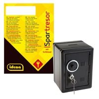 Produktbild: Idena Spartresor aus Metall schwarz 12x10x16cm