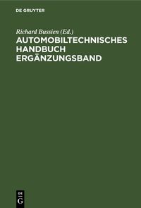 Produktbild: Automobiltechnisches Handbuch Erg&auml;nzungsband
