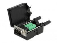 Produktbild: Delock 66232 VGA Adapter [1x D-SUB-Stecker 9pol. - 1x Buchse] Schwarz