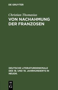 Produktbild: Von Nachahmung der Franzosen