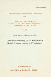 Produktbild: Getreidevermarktung in der Sowjetunion.