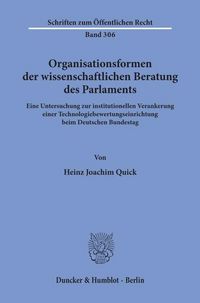 Produktbild: Organisationsformen der wissenschaftlichen Beratung des Parlaments.