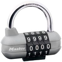Produktbild: Master Lock P22164 Vorh&auml;ngeschloss Silber, Schwarz Zahlenschloss
