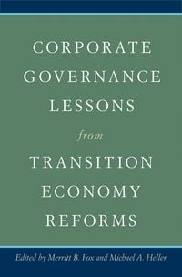 Produktbild: Corporate Governance Lessons from Transition Economy Reforms