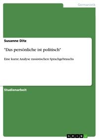 Produktbild: "Das persönliche ist politisch"