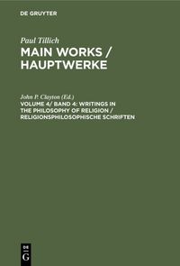Produktbild: Writings in the Philosophy of Religion / Religionsphilosophische Schriften
