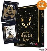 Bild vom Artikel Golden Black Cat Tarot - Hochwertige Stülpdeckelschachtel mit Goldfolie vom Autor Helena de Almeida