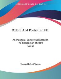 Produktbild: Oxford And Poetry In 1911