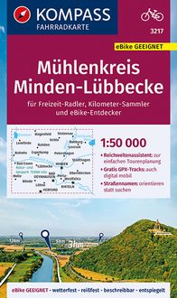 Produktbild: KOMPASS Fahrradkarte 3217 Mühlenkreis Minden-Lübbecke 1:50.000