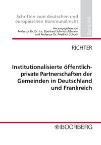 Produktbild: Institutionalisierte &ouml;ffentlich-private Partnerschaften der Gemeinden in Deutschland und Frankreich