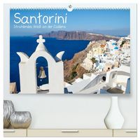 Produktbild: Santorini - Strahlendes Wei&szlig; an der Caldera (hochwertiger Premium Wandkalender 2026 DIN A2 quer), Kunstdruck in Hochglanz