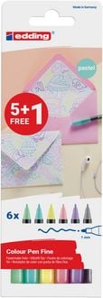 Produktbild: edding Fasermaler Fein 1200 Colour Pen Pastel 6er Set