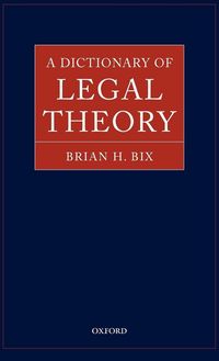 Produktbild: A Dictionary of Legal Theory