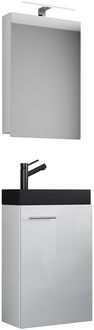 Produktbild: 3tlg Waschtisch Slito SC Toilette schmal Schwarz