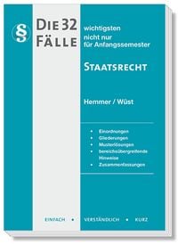 Produktbild: Die 32 wichtigsten F&auml;lle Staatsrecht