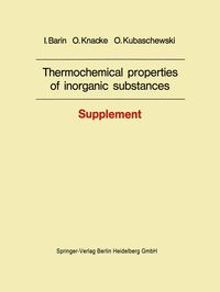 Produktbild: Thermochemical properties of inorganic substances