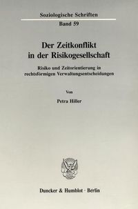 Produktbild: Der Zeitkonflikt in der Risikogesellschaft.