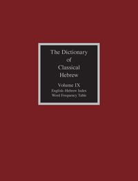 Produktbild: The Dictionary of Classical Hebrew, Volume IX