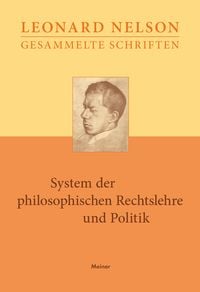 Produktbild: System der philosophischen Rechtslehre und Politik