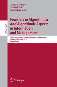 Produktbild: Frontiers in Algorithmics and Algorithmic Aspects in Information and Management