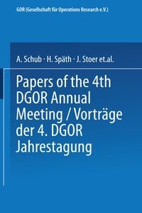 Produktbild: Vortr&auml;ge der Jahrestagung 1974 DGOR Papers of the Annual Meeting