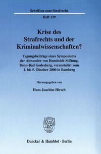 Produktbild: Krise des Strafrechts und der Kriminalwissenschaften?