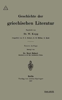 Produktbild: Geschichte der griechischen Literatur