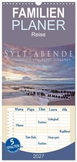 Produktbild: Familienplaner 2027 - Sylt-Abende - Fotografien von Beate Zoellner mit 5 Spalten (Wandkalender, 21 x 45 cm) CALVENDO