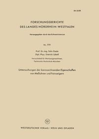 Produktbild: Untersuchungen der kennzeichnenden Eigenschaften von Me&szlig;uhren und Feinzeigern