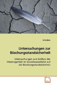 Produktbild: Abele, D: Untersuchungen zur B&ouml;schungsstandsicherheit