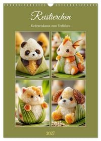 Produktbild: Reistierchen. Klebereiskunst zum Verlieben (Wandkalender 2027 DIN A3 hoch), CALVENDO Monatskalender