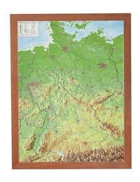 Produktbild: Relief Deutschland 1:2.4 MIO mit Holzrahmen