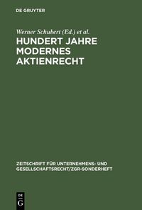 Produktbild: Hundert Jahre modernes Aktienrecht