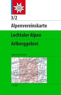 Alpenvereinskarte Blatt 3/2 Lechtaler Alpen, Arlberggebiet 1 : 25 000