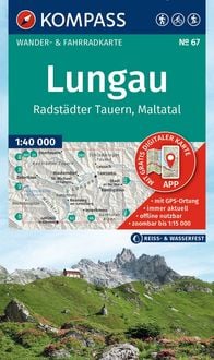 Produktbild: KOMPASS Wanderkarte 67 Lungau, Radst&auml;dter Tauern, Maltatal 1:40.000