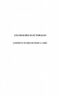 Produktbild: Fraudes electorales Les:Comment recolRDC