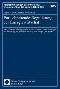 Produktbild: Fortschreitende Regulierung der Energiewirtschaft