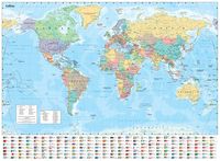 Produktbild: Collins Maps: Collins Large World Wall Paper Map (70 x 91.5