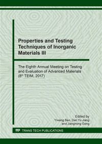 Produktbild: Properties and Testing Techniques of Inorganic Materials III