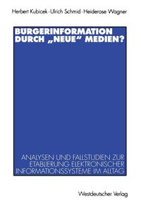 Produktbild: B&uuml;rgerinformation durch "neue" Medien?