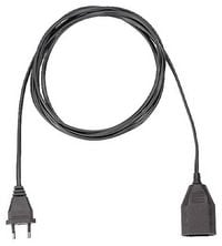 Produktbild: Bachmann 233.186 Strom Verl&auml;ngerungskabel 2.5 A Schwarz 5.00 m H03VVH2-F 2X 0,75 mm&sup2;