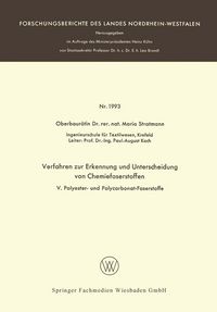Produktbild: Verfahren zur Erkennung und Unterscheidung von Chemiefaserstoffen