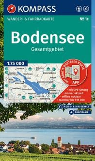 Produktbild: KOMPASS Wanderkarte 1c Bodensee Gesamtgebiet 1:75.000