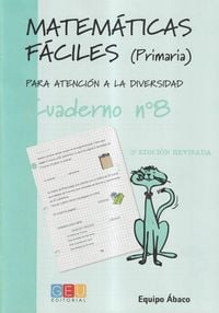 Produktbild: Matem&aacute;ticas f&aacute;ciles 8, Educaci&oacute;n Primaria