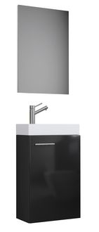 Produktbild: 3-tlg G&auml;ste WC Waschplatz Waschtisch Slito Spiegel