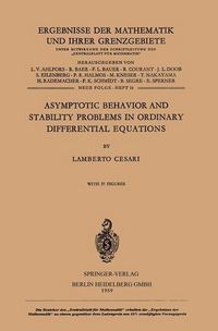 Produktbild: Asymptotic Behavior and Stability Problems in Ordinary Differential Equations