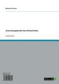 Produktbild: Anwendungsbereich des UN-Kaufrechts